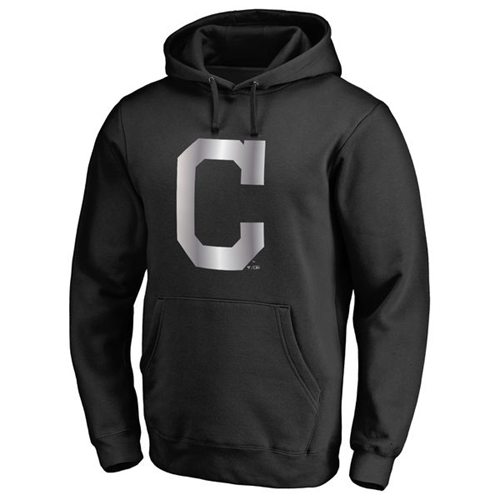Cleveland Indians Platinum Collection Pullover Hoodie Black - Click Image to Close